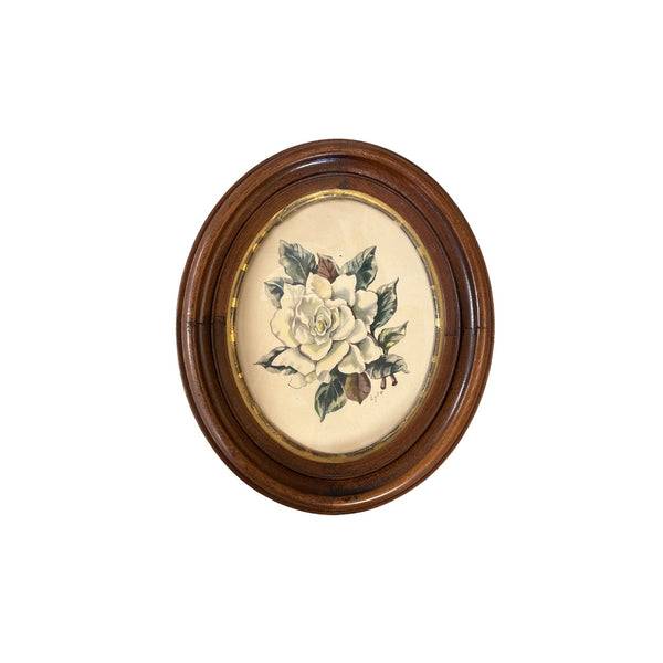 Oval Magnolia Bloom Art