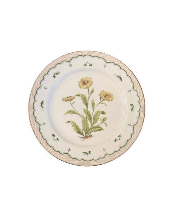 Victorian Gardens Plate - Corn Marigold