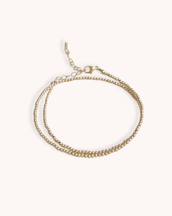 Gold Filled Double Wrap Bracelet