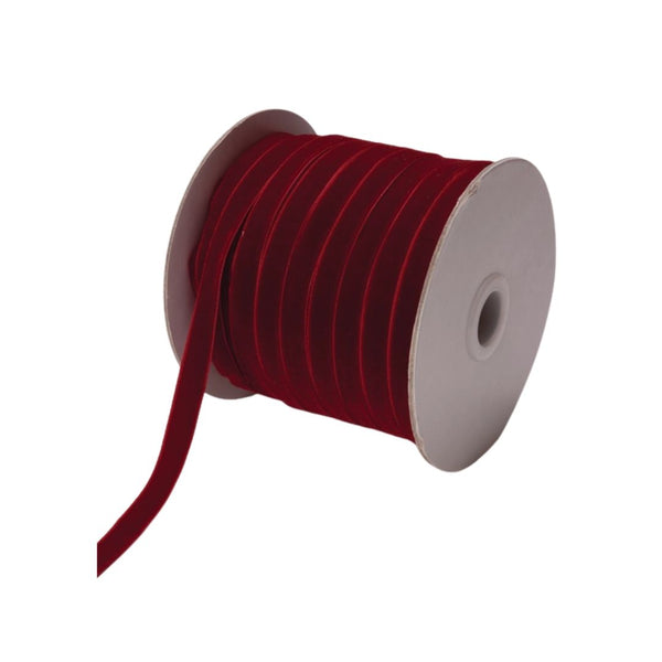 3/8" Velvet Ribbon in Merlot