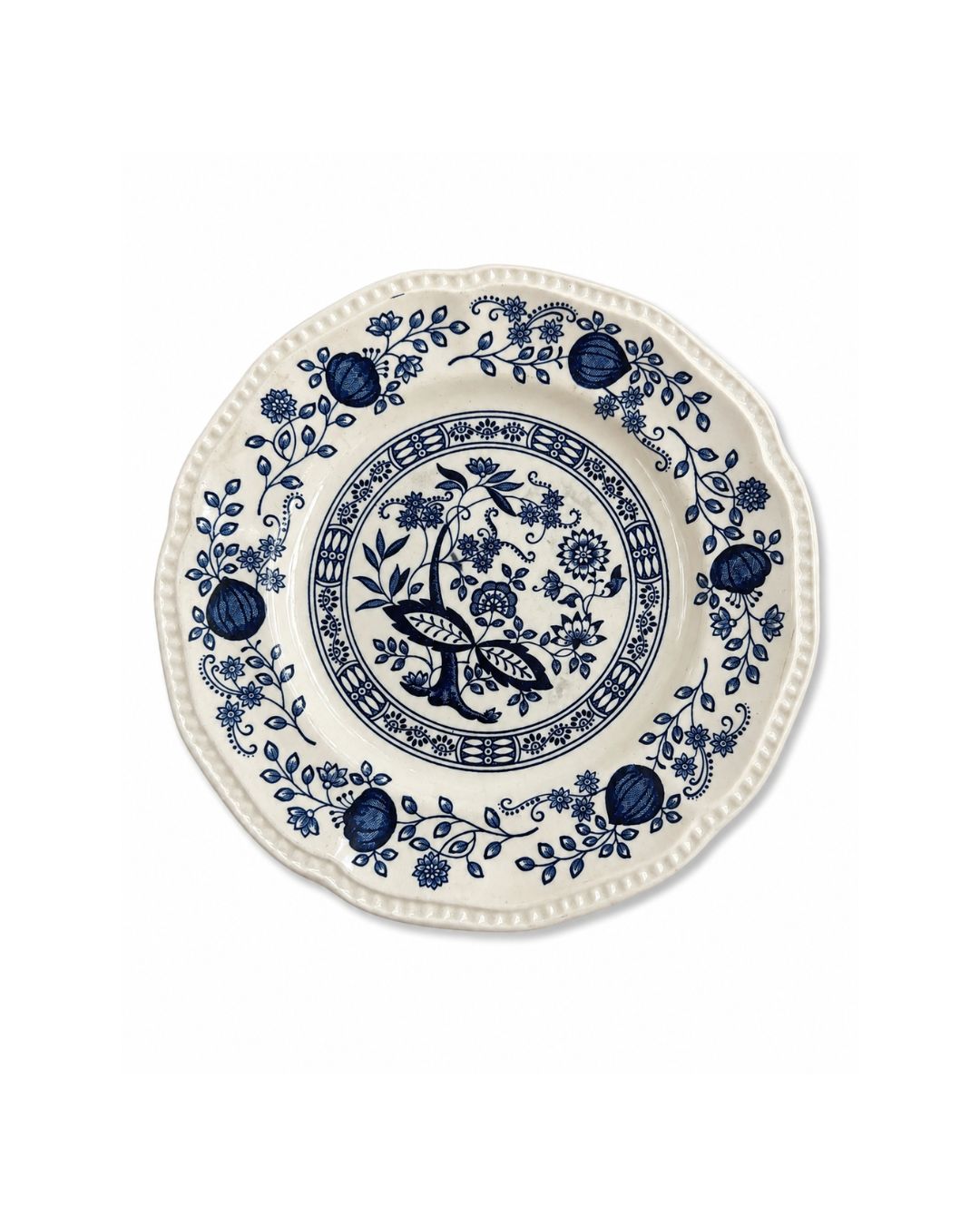 Vintage Coventry Blue Scalloped Bread & Butter Plate