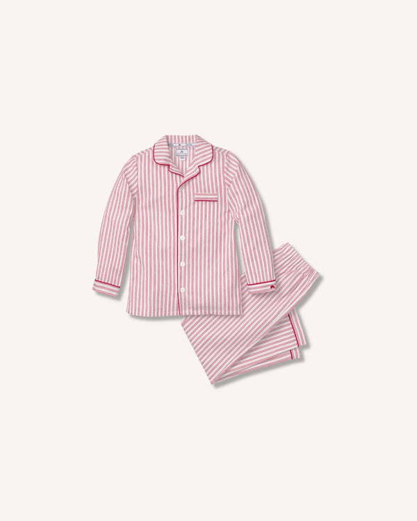 Kids Antique Red Ticking Pajama Set