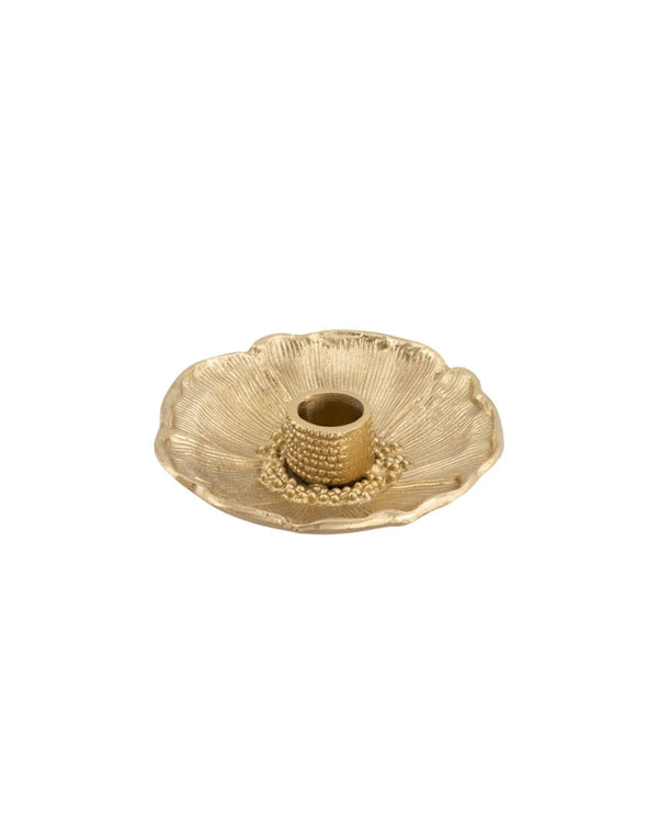 Poppy Brass Candle Holder