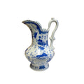 Large Blue and White Vintage Pitcher