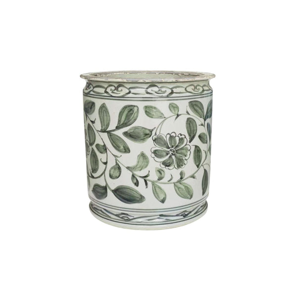 Provence Floral Pot - Green
