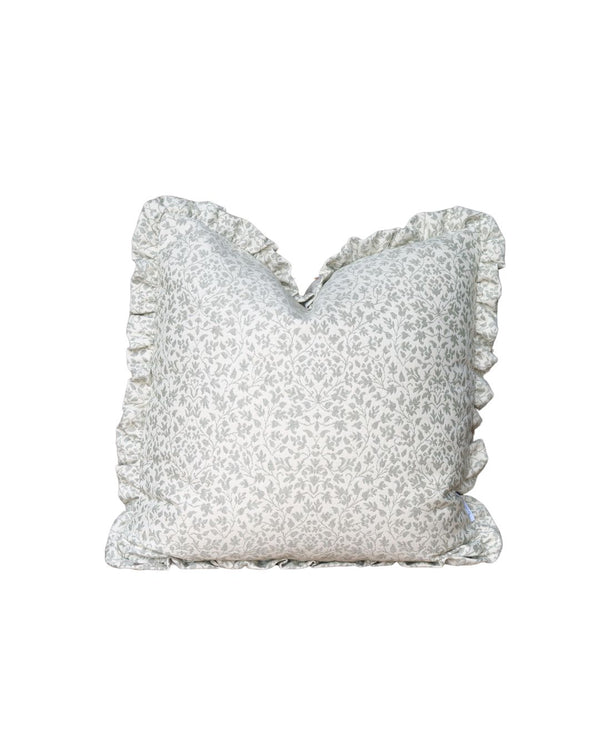 Ruffle Edge Pillow in Moss Greenwich Floral