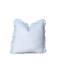 Ruffle Edge Pillow in Ticking Stripe Denim