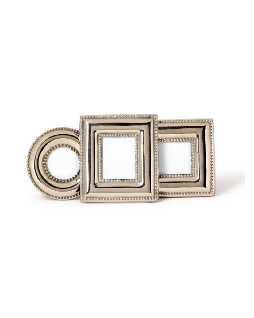 Silver Beaded Frame Set