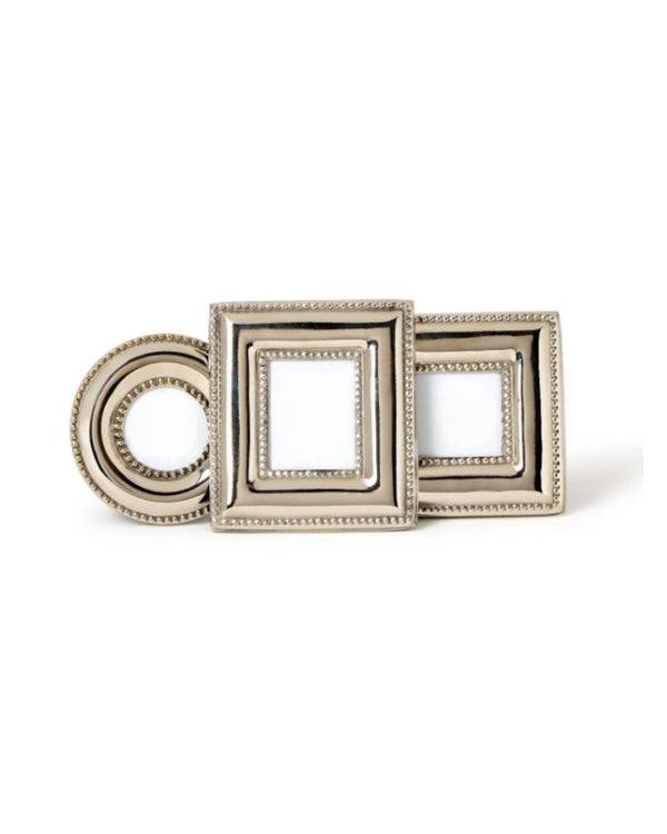Silver Beaded Frame Set