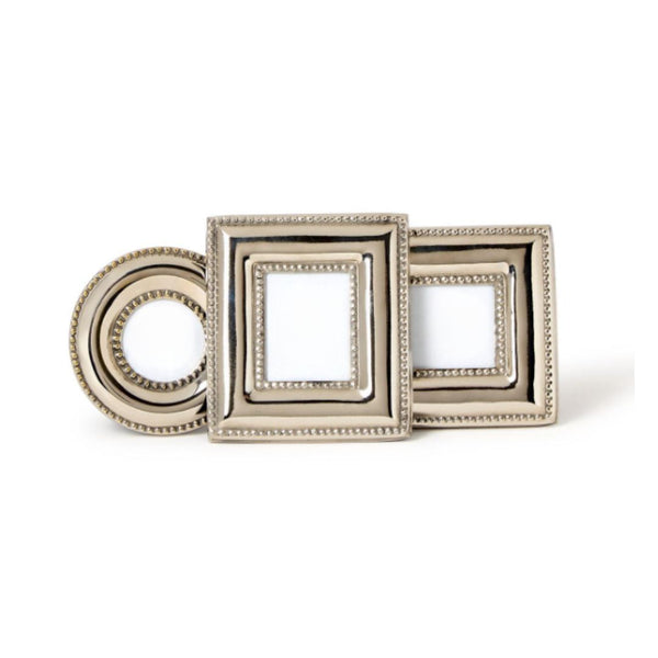 Silver Beaded Frame Set