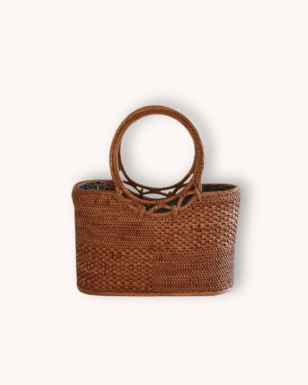 Kelsey Rattan Handbag