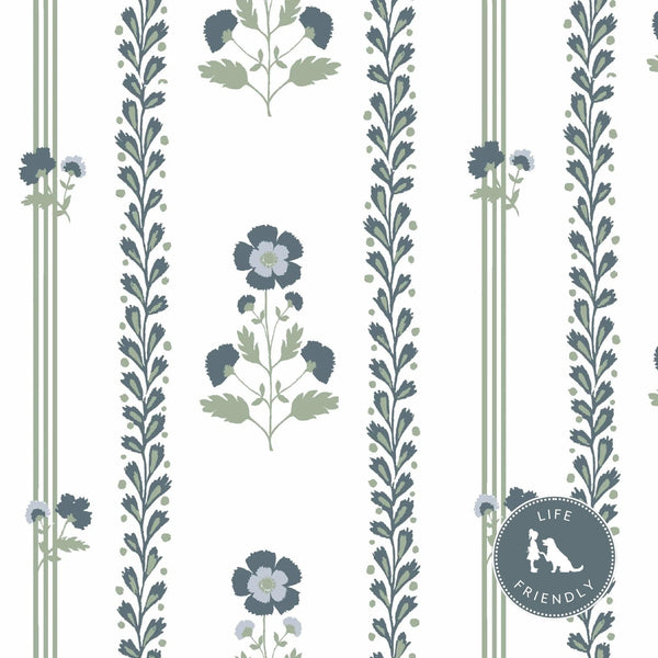 Annabelle Floral Fabric in Navy