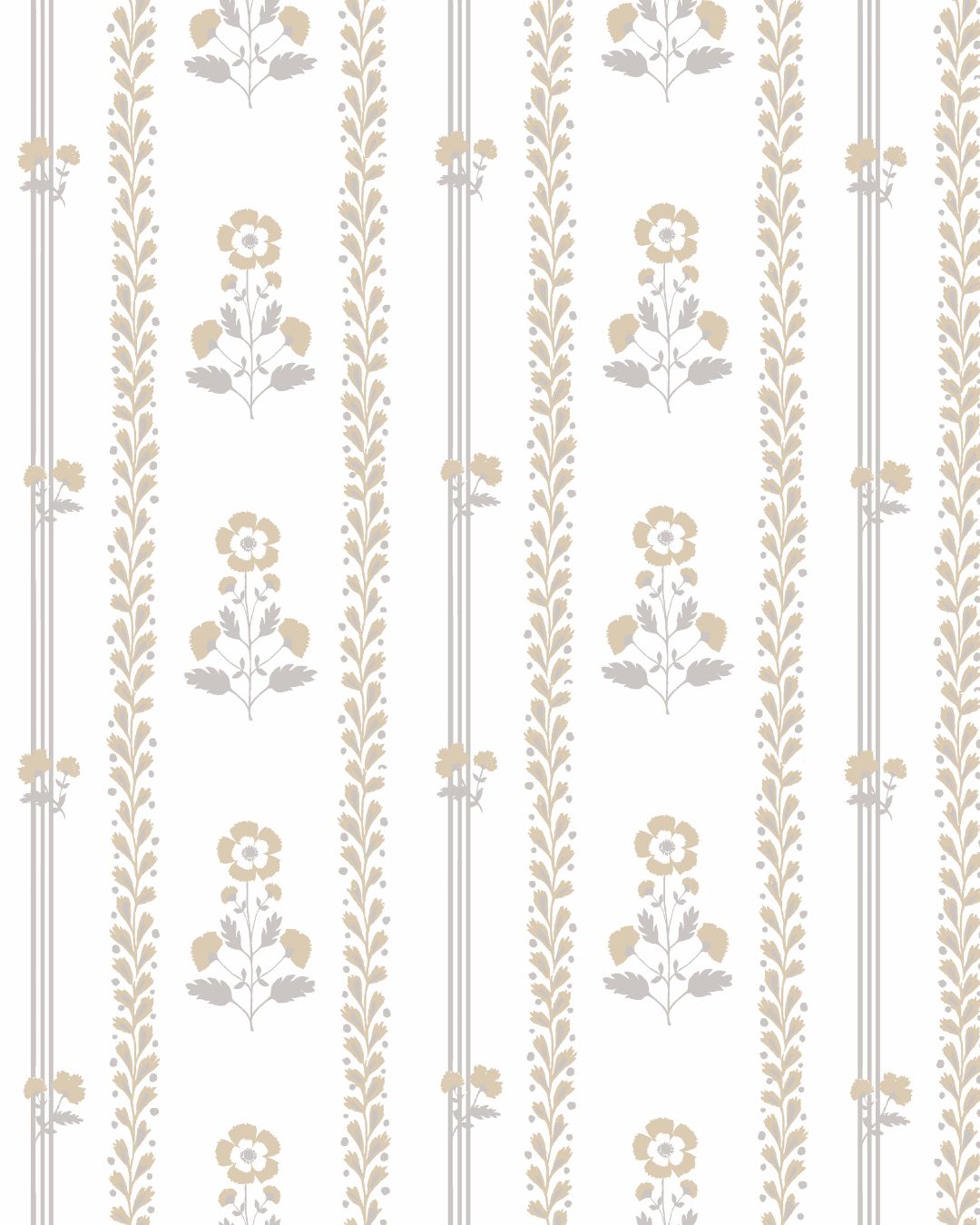 Annabelle Floral Fabric in Natural