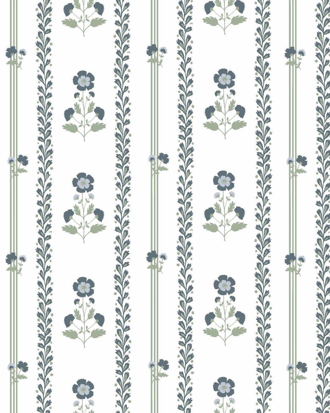 Annabelle Floral Fabric in Navy