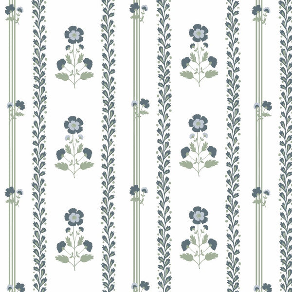 Annabelle Floral Fabric in Navy