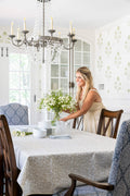 Jo Floral Tablecloth in Natural