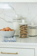 Glass Canisters With White Lids