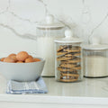 Glass Canisters With White Lids