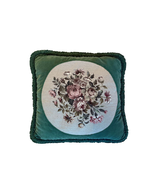 Vintage Rose Floral Pillow