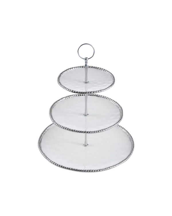 Beaded Three-Tier Stand