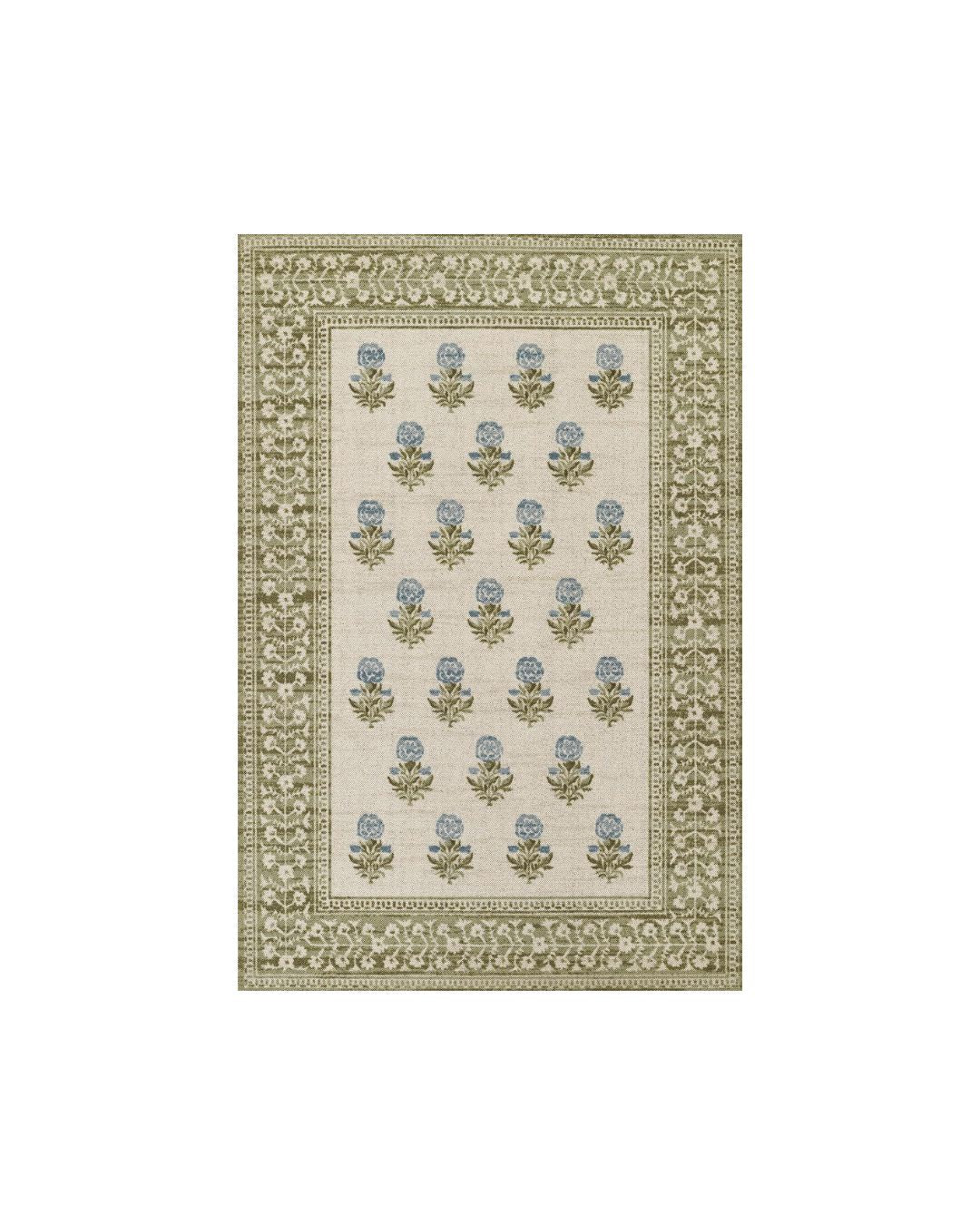 Bibury Rug in Green & Blue