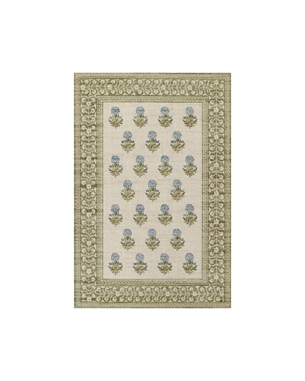 Bibury Rug in Green & Blue