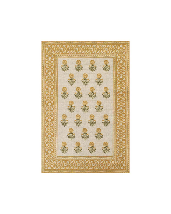 Bibury Rug in Gold & Green