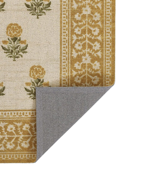 Bibury Rug in Gold & Green