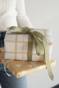 Linden Plaid Wrapping Paper in Natural