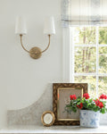 Abrams Double Sconce in Gold