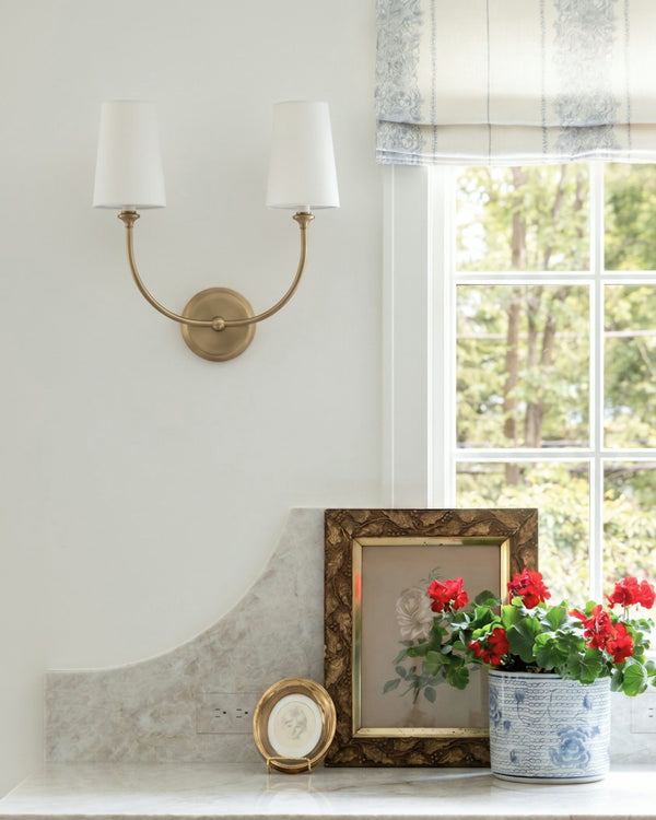 Abrams Double Sconce in Gold