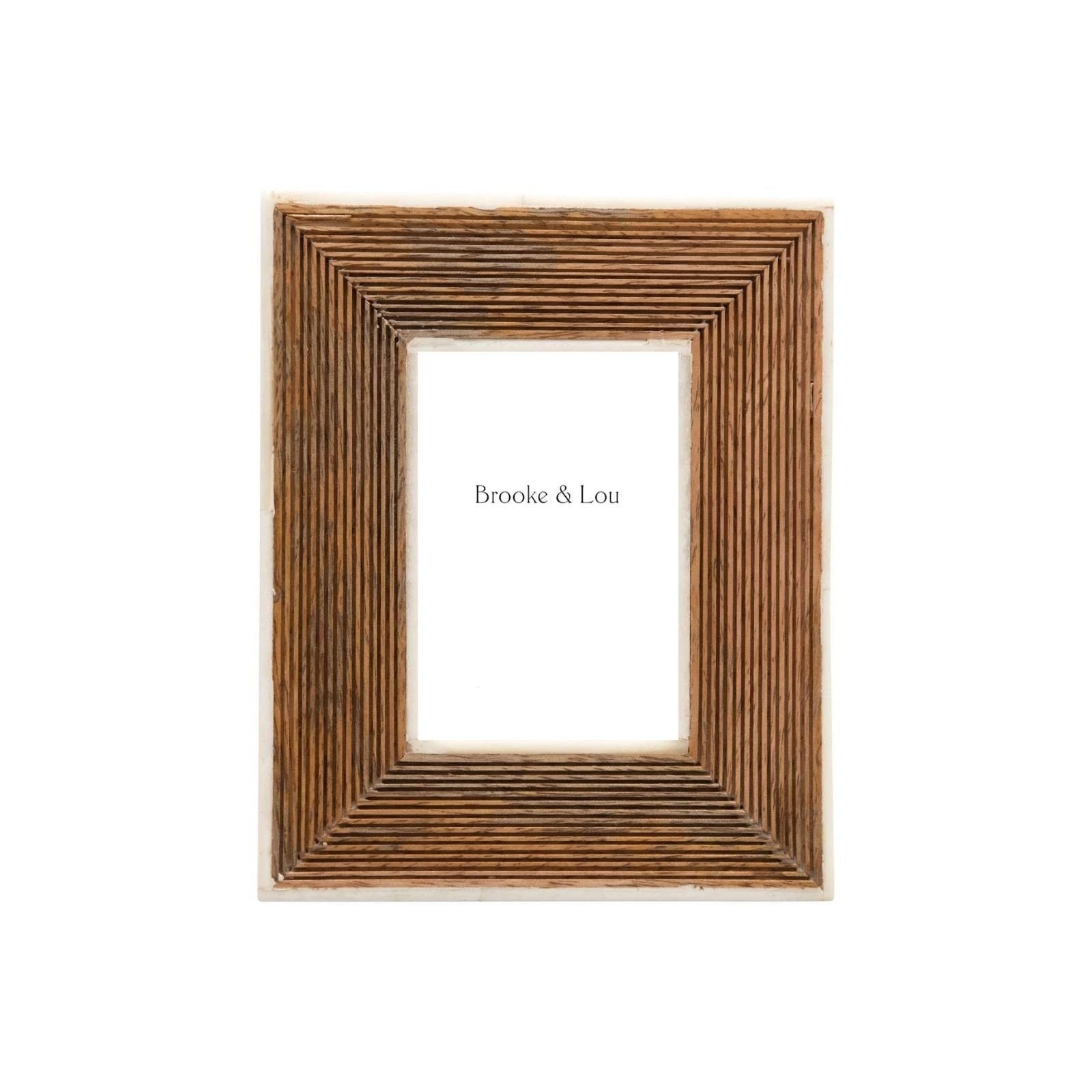 Bone Border Picture Frame