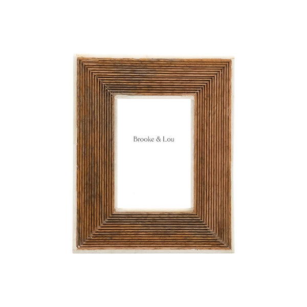 Bone Border Picture Frame