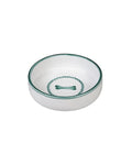 Bone Dog Bowl - White & Green