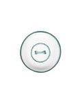 Bone Dog Bowl - White & Green