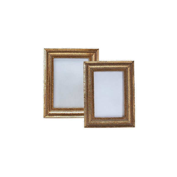 Brass Leaf Border Frame - Set of 2