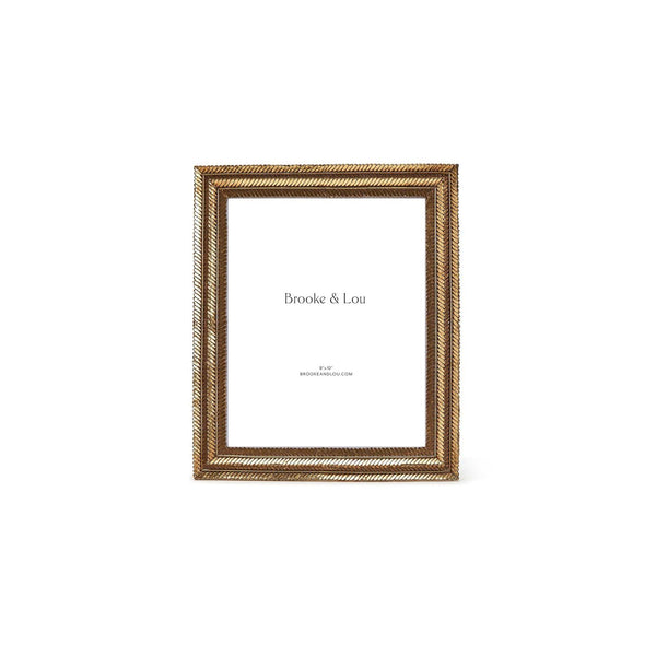 Brass Leaf Border Frame - 8x10