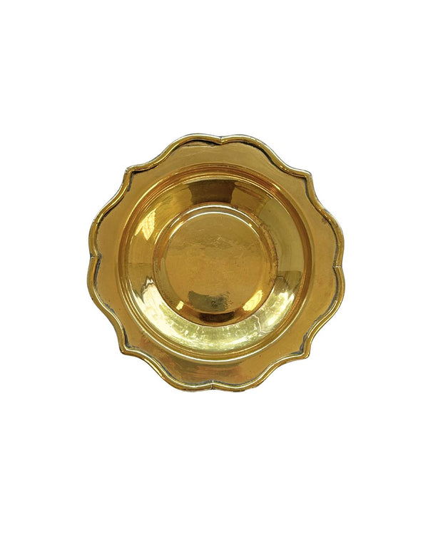 Brass Scalloped Bowl