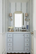 Lyla Stripe Wallpaper in Light Blue