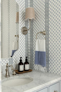 Lyla Stripe Wallpaper in Light Blue