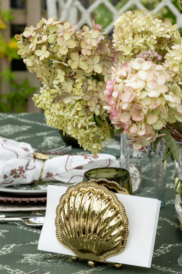 Côte Shell Napkin Holder - Polished Gold