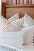 Starburst Embroidered Pillow in Petal