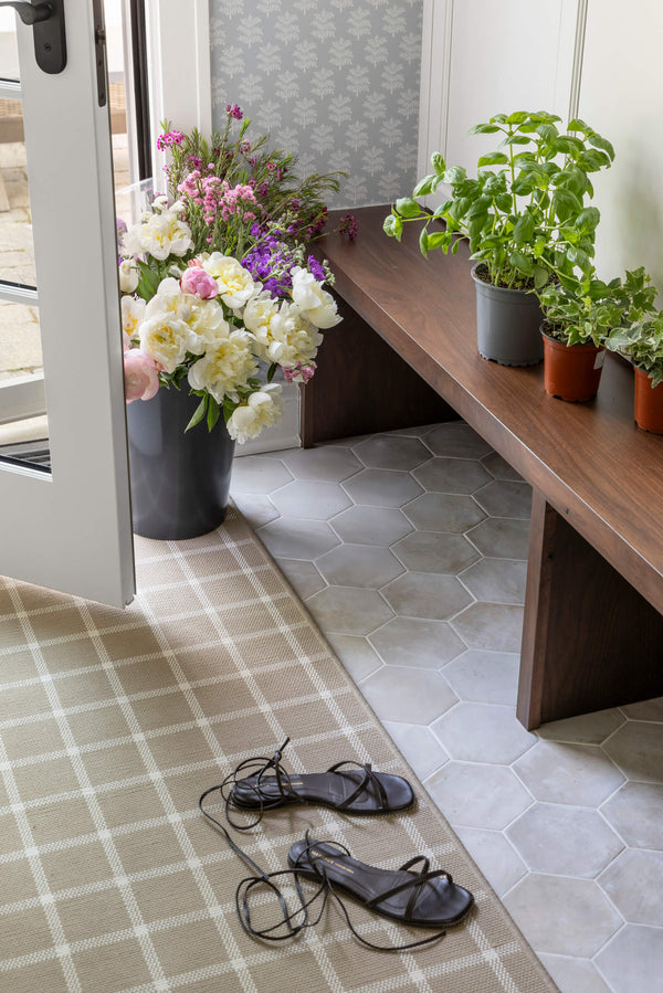 Windowpane Rug in Beige