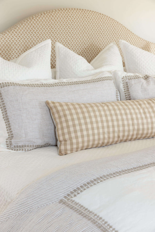 Greenwich Stripe Sham in Beige