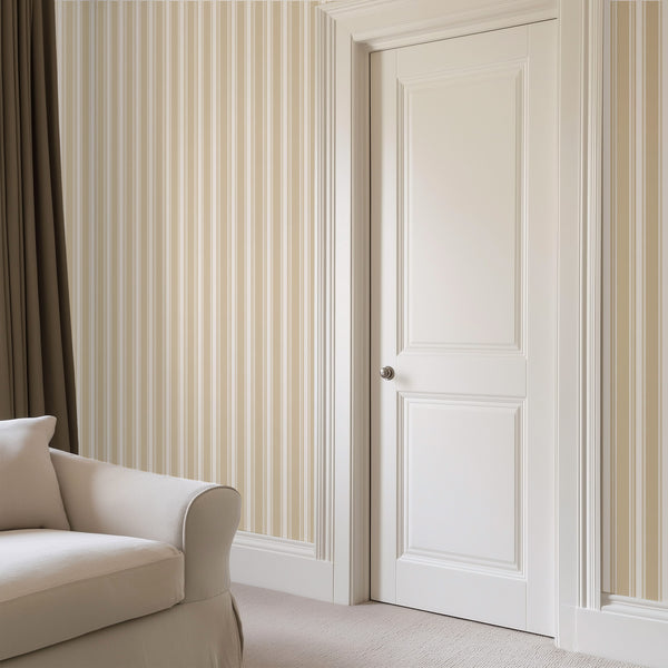 Broad Street Stripe Wallpaper in Natural