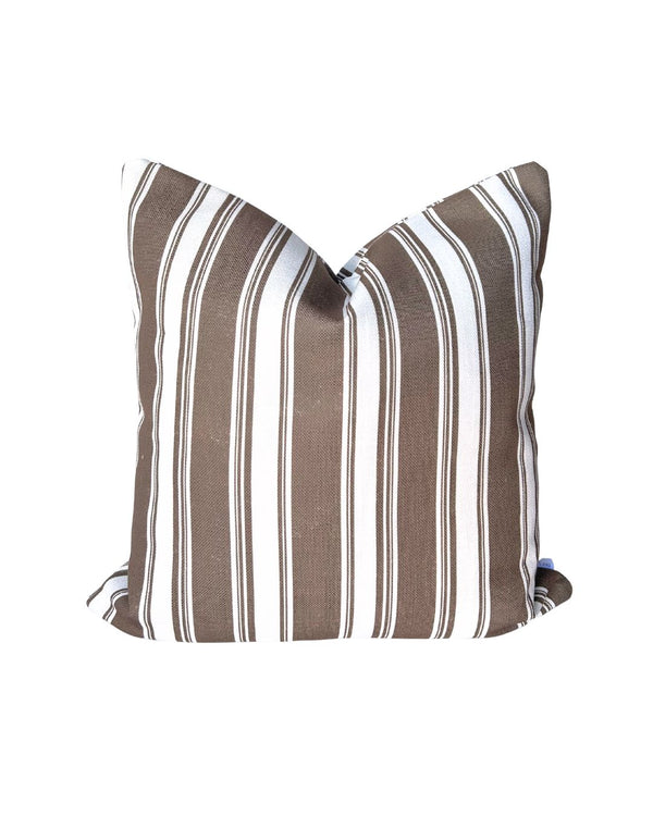 Broad Street Stripe Pillow in Latte