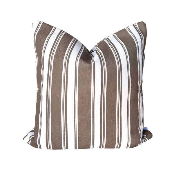 Broad Street Stripe Pillow in Latte