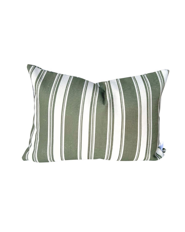Broad Street Stripe Pillow in Olive