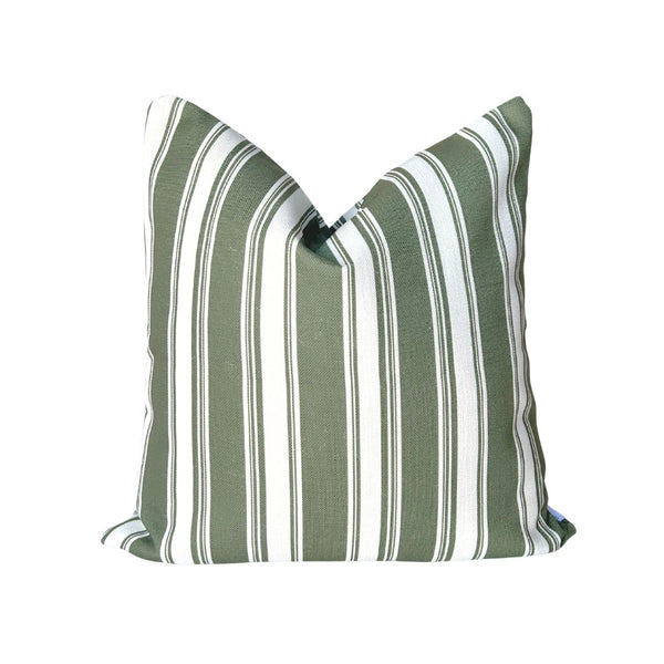 Broad Street Stripe Pillow in Olive