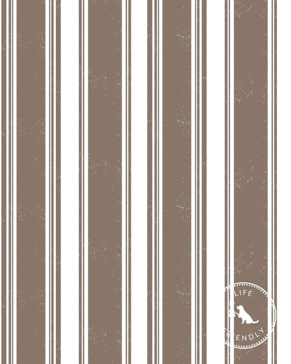 Broad Street Stripe Fabric in Latte